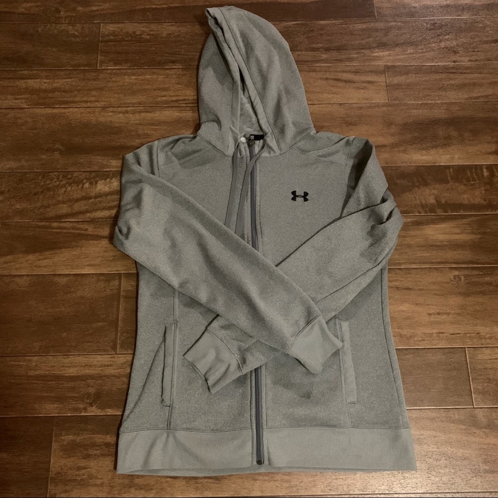 Under Armour zip hoodie; women’s M; like new: gray